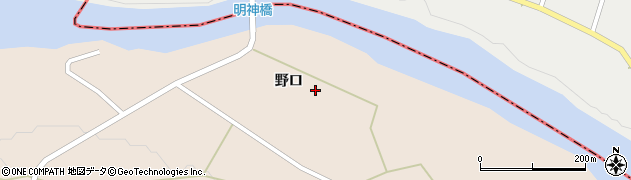 福島県西会津町（耶麻郡）登世島（野口）周辺の地図