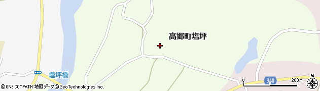 福島県喜多方市高郷町塩坪（谷地田原）周辺の地図