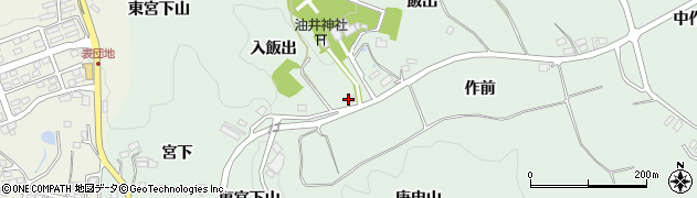 福島県二本松市油井（入飯出）周辺の地図