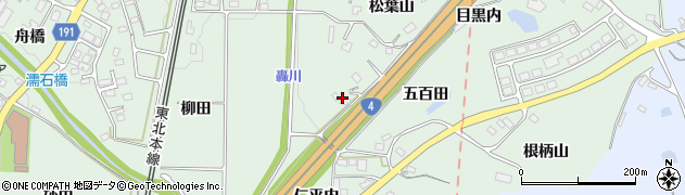 福島県二本松市油井五百田周辺の地図