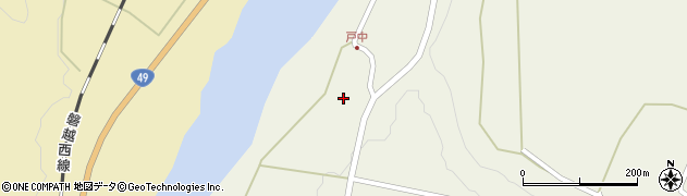 福島県西会津町（耶麻郡）新郷大字三河（家ノ上）周辺の地図