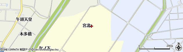 福島県喜多方市塩川町窪（宮北）周辺の地図