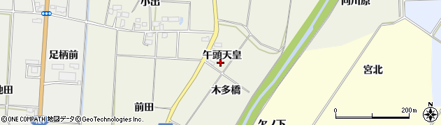 福島県喜多方市塩川町小府根（午頭天皇）周辺の地図