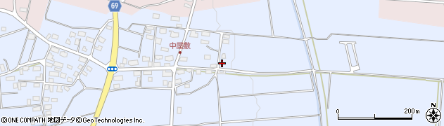 福島県喜多方市塩川町五合（中屋敷）周辺の地図