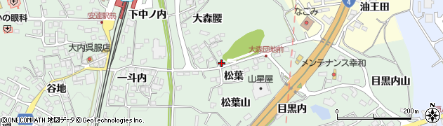 福島県二本松市油井大森腰7周辺の地図