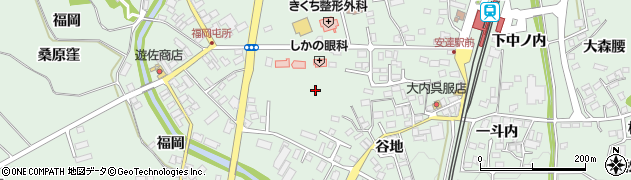 福島県二本松市油井（谷地）周辺の地図