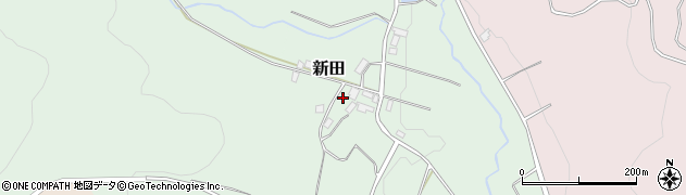 福島県二本松市新田周辺の地図