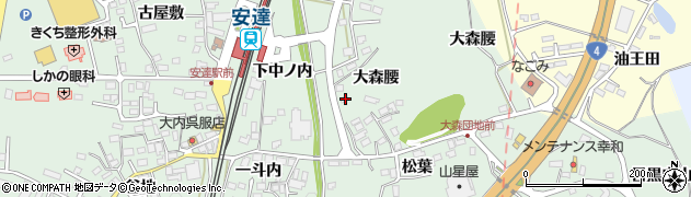 福島県二本松市油井大森腰25周辺の地図