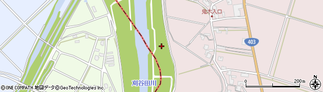刈谷田川周辺の地図
