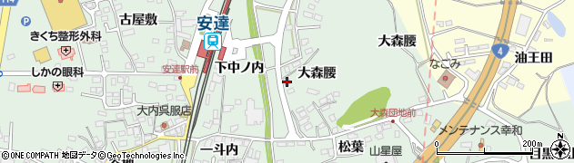 福島県二本松市油井大森腰25-3周辺の地図
