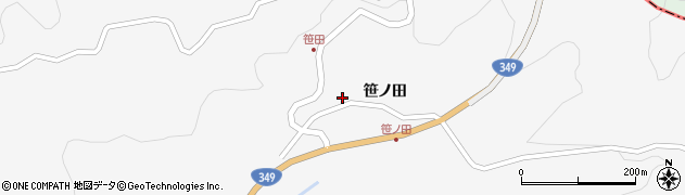 福島県二本松市針道笹ノ田周辺の地図