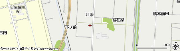 福島県喜多方市塩川町新江木（江添）周辺の地図