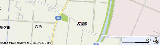 福島県喜多方市塩川町小府根（古屋敷）周辺の地図