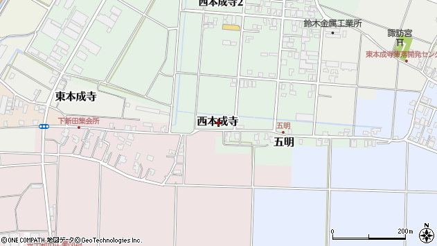 〒955-0845 新潟県三条市西本成寺の地図