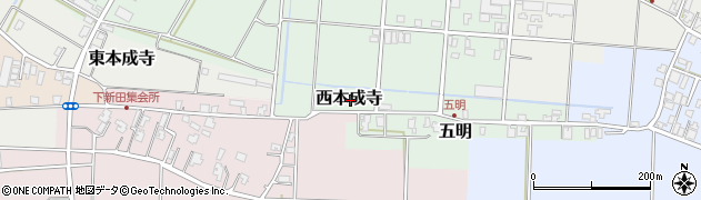 新潟県三条市西本成寺周辺の地図