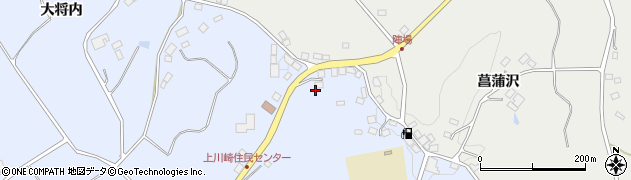 福島県二本松市上川崎陣場周辺の地図