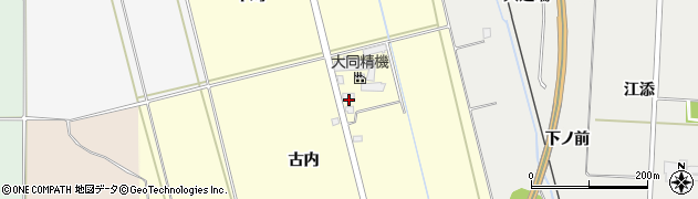 福島県喜多方市塩川町新井田谷地（古内）周辺の地図