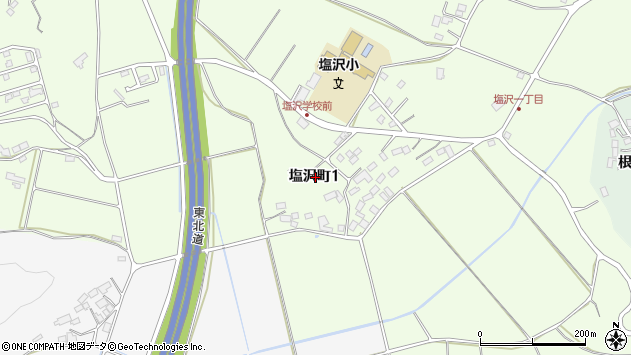 〒964-0897 福島県二本松市塩沢町の地図