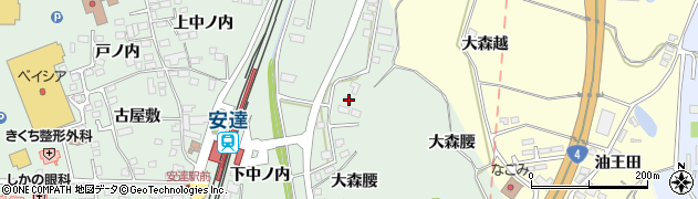 福島県二本松市油井大森腰71周辺の地図