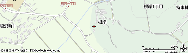 福島県二本松市油井根岸山周辺の地図