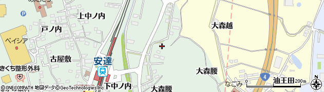 福島県二本松市油井大森腰72周辺の地図