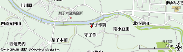 福島県二本松市油井守子作前周辺の地図