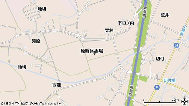 〒975-0063 福島県南相馬市原町区馬場の地図