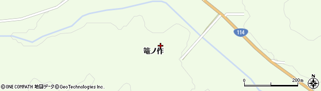 福島県川俣町（伊達郡）山木屋（篭ノ作）周辺の地図