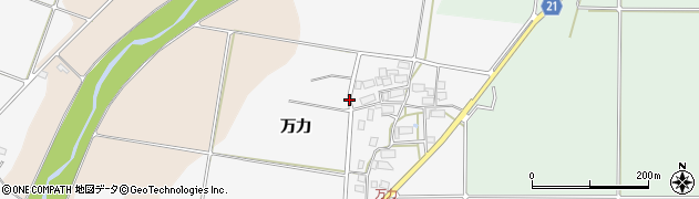 福島県喜多方市塩川町四奈川万力周辺の地図
