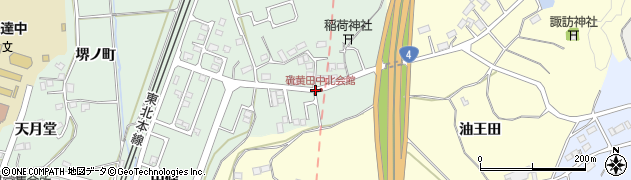 福島県二本松市油井（硫黄田）周辺の地図