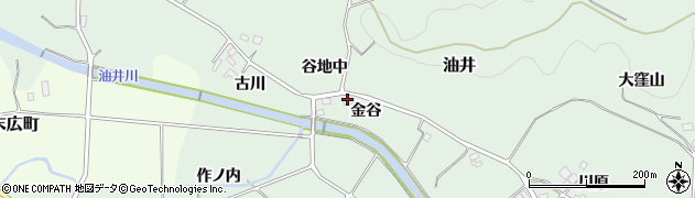 福島県二本松市油井（金谷）周辺の地図