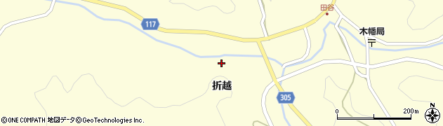 福島県二本松市木幡折越周辺の地図