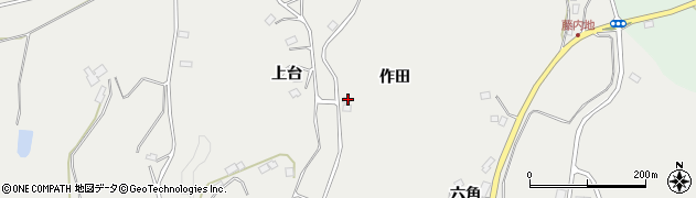 福島県二本松市小沢（作田）周辺の地図