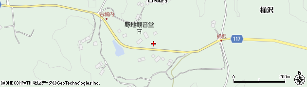 福島県二本松市下川崎古城内周辺の地図