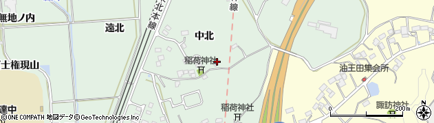 福島県二本松市油井中北周辺の地図