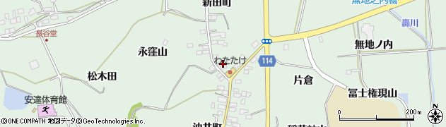 福島県二本松市油井新田町38周辺の地図