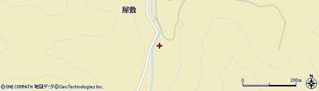 福島県西会津町（耶麻郡）宝坂大字屋敷（上屋敷）周辺の地図