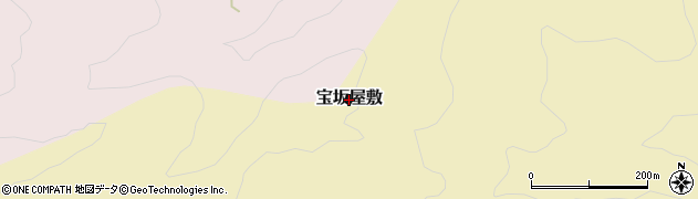福島県西会津町（耶麻郡）宝坂大字屋敷周辺の地図