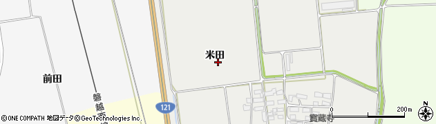 福島県喜多方市塩川町源太屋敷（米田）周辺の地図
