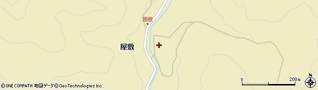 福島県西会津町（耶麻郡）宝坂大字屋敷（向屋敷）周辺の地図