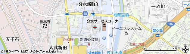 新潟県燕市分水新町周辺の地図