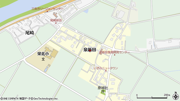 〒959-1143 新潟県三条市泉新田の地図