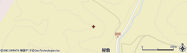 福島県西会津町（耶麻郡）宝坂大字屋敷（滝ノ上）周辺の地図