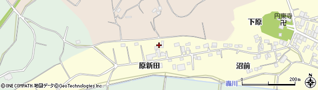 福島県二本松市渋川原新田周辺の地図