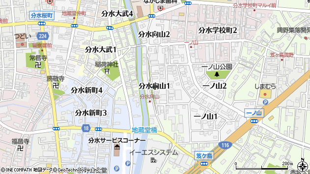 〒959-0118 新潟県燕市分水向山の地図