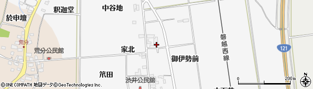 福島県喜多方市豊川町一井家北1631周辺の地図