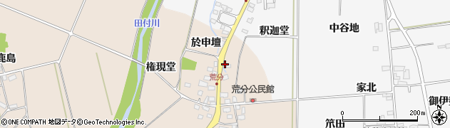福島県喜多方市豊川町沢部於申壇周辺の地図