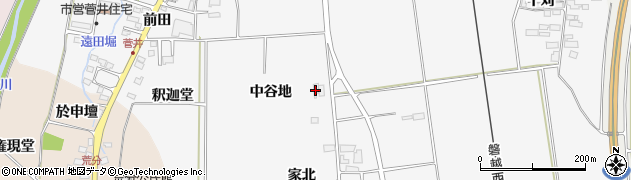 福島県喜多方市豊川町一井（中谷地）周辺の地図