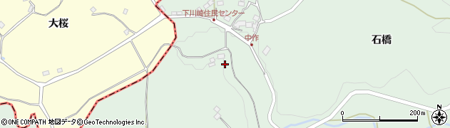 福島県二本松市下川崎中作58周辺の地図