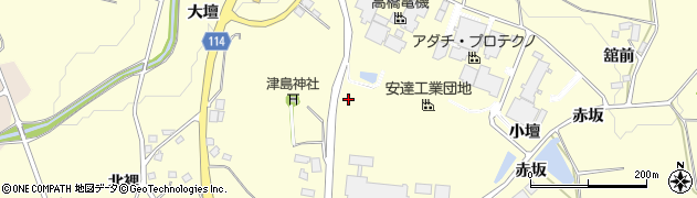 福島県二本松市渋川（八人首）周辺の地図